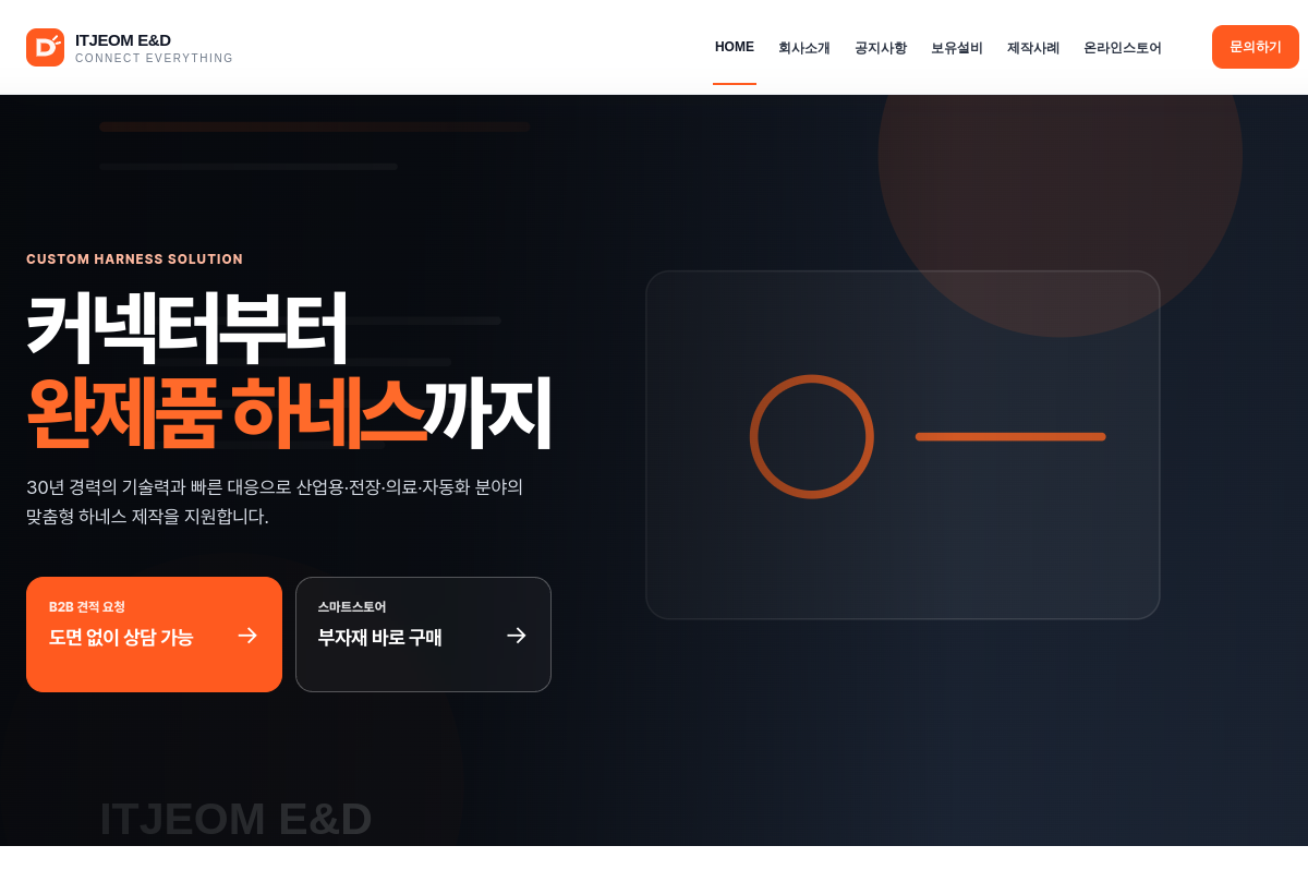 제조·B2B 하네스 템플릿 미리보기
